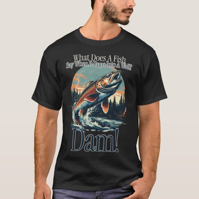 Vad säger en fisk t shirt (Framsida)