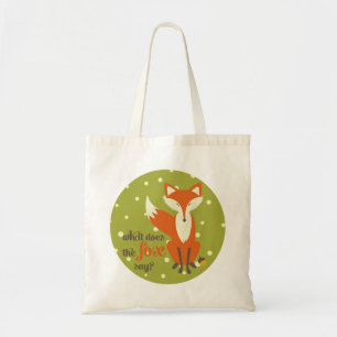 Vad säger Fox? Canvas Tote Bag Tygkasse