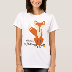 Vad säger Fox illustration av kvinnors T-Shirt? Tröja