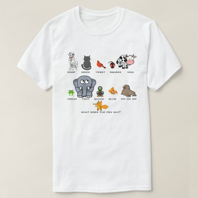 Vad säger Fox? T Shirt (Design framsida)