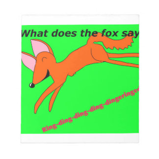 Vad säger räven? anteckningsblock