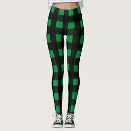 Vad sägs om "Envy Check Leggings: Black & Grönt Co Leggings