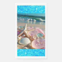 Vad sägs om "Opel Vågar: Blue Ocean Papper Napkins