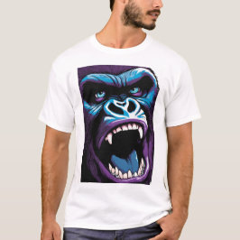 Vad sägs om "Vild Roar: Gorilla Open Mouth T Shirt