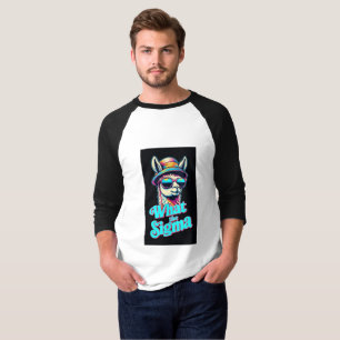 Vad Sigma - Coolan Llama i Retro Vibe T-Shirt