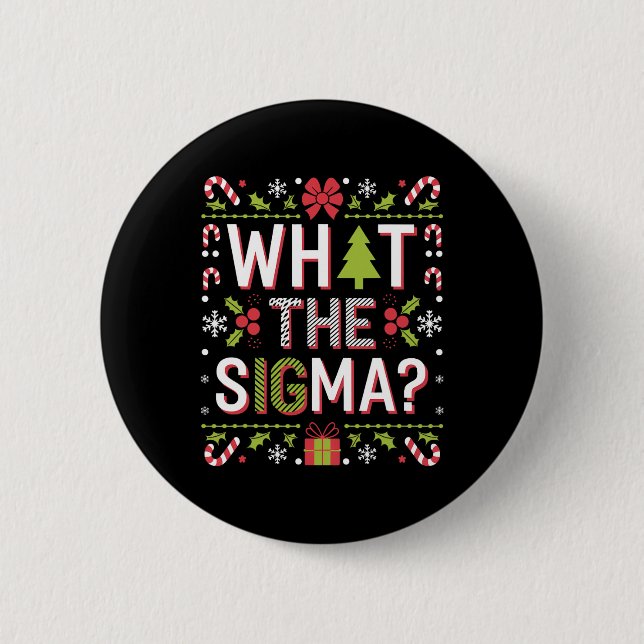 Vad Sigma Funny Jultomten Gen Alpha X-mas är Knapp (Framsida)