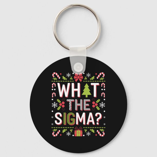 Vad Sigma Funny Jultomten Gen Alpha X-mas är Nyckelring (Framsida)