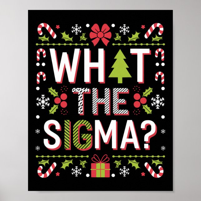 Vad Sigma Funny Jultomten Gen Alpha X-mas är Poster (Framsidan)