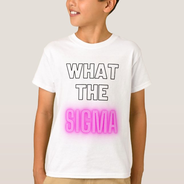 Vad sigma gen alpha tshirt rosa t shirt (Framsida)