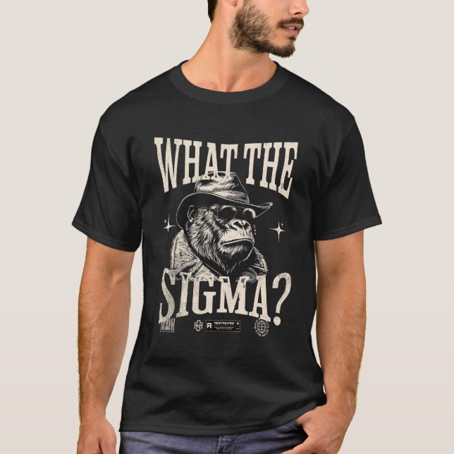 Vad Sigma? Ironic Meme Brainrot T Shirt (Framsida)