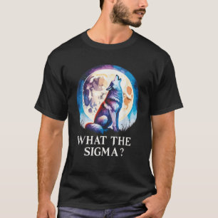 Vad Sigma-män Cool Roligt Meme Alpha Wolf Moon T Shirt