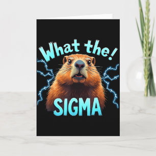Vad Sigma Meme Vintage Woodchuck För Ground-hog L Kort