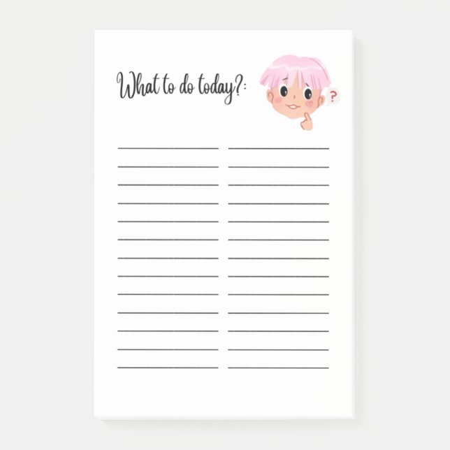 VAD SKA DU GÖRA I DAG? POST-IT BLOCK (Framsida)