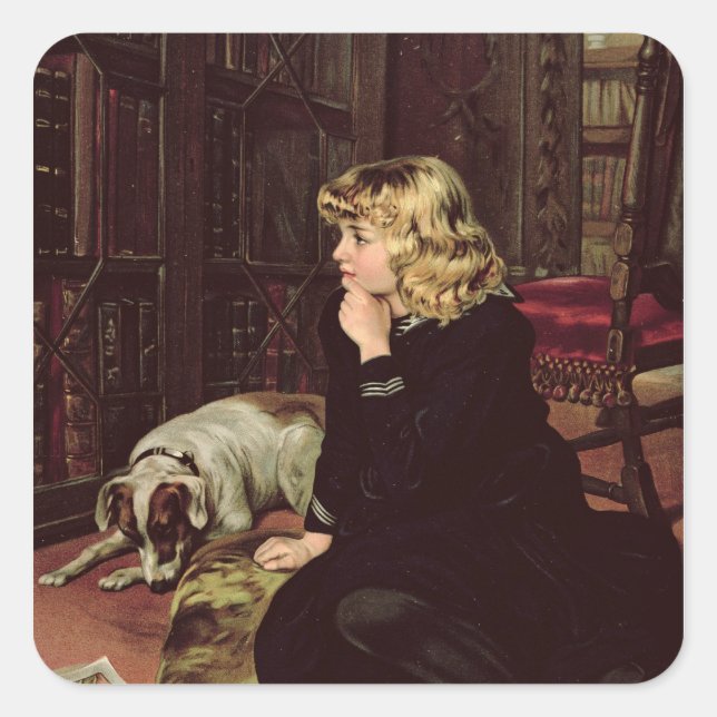 Vad ska jag läsa? fyrkantigt klistermärke (Framsida)