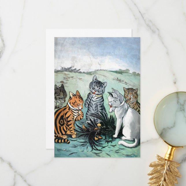 Vad ska vi göra med Luddarna av Louis Wain? Tack Kort (Fram/Back In Situ)