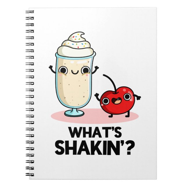Vad skakar Funny Cherry Milkshake Puns  Anteckningsbok (Framsidan)