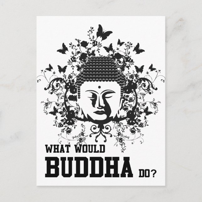Vad skulle Buddha göra? Vykort (Framsida)