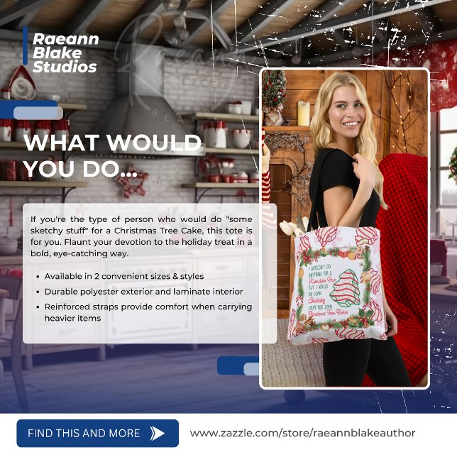 "Vad skulle du göra för en Julgran Cake Tote?" Tygkasse (Skapare uppladdad)