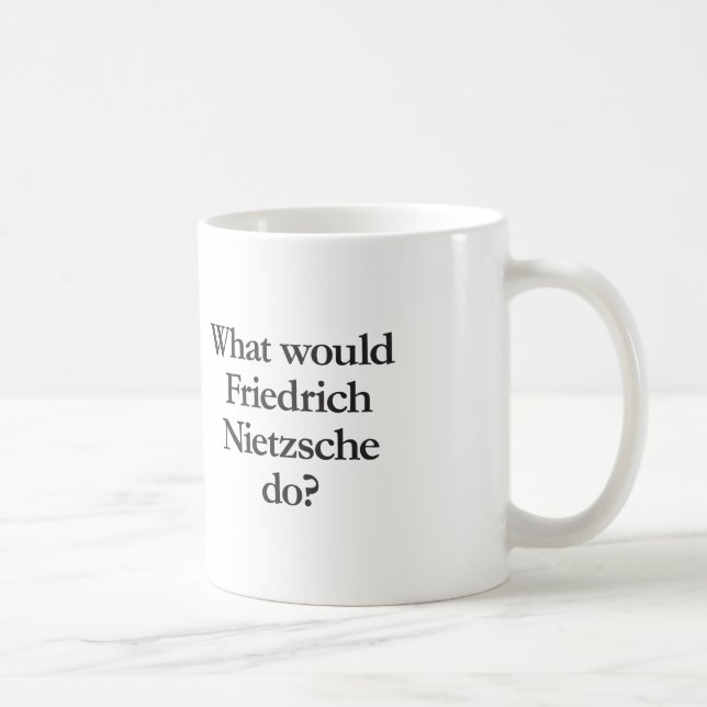 Vad skulle friedrich nietzsche göra? kaffemugg (Höger)