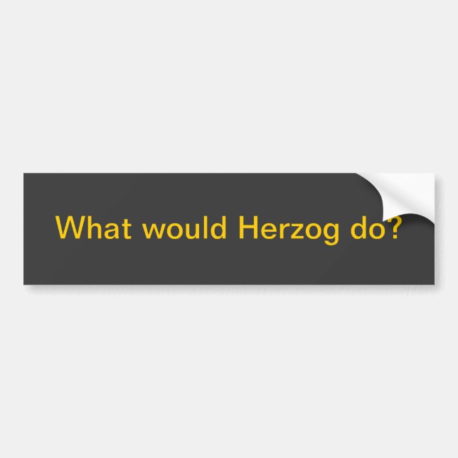 Vad skulle Herzog göra? Bildekal (Framsidan)