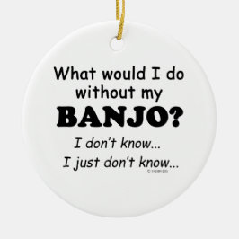Vad skulle jag göra, Banjo Julgransprydnad Keramik