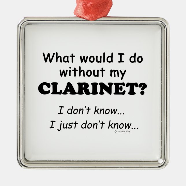Vad skulle jag göra, Clarinet? Julgransprydnad Metall (Framsidan)