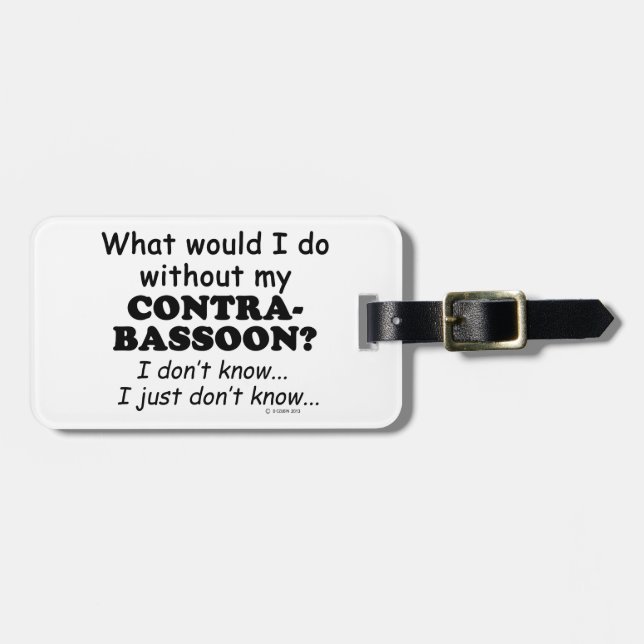 Vad skulle jag göra, Contrabasson? Bagagebricka (Horisontell Framsida)