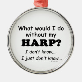 Vad skulle jag göra, Harp Julgransprydnad Metall
