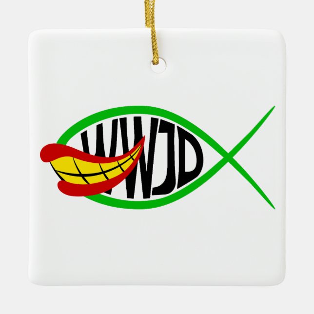 Vad skulle Joker göra? Julgransprydnad Keramik (Framsida)