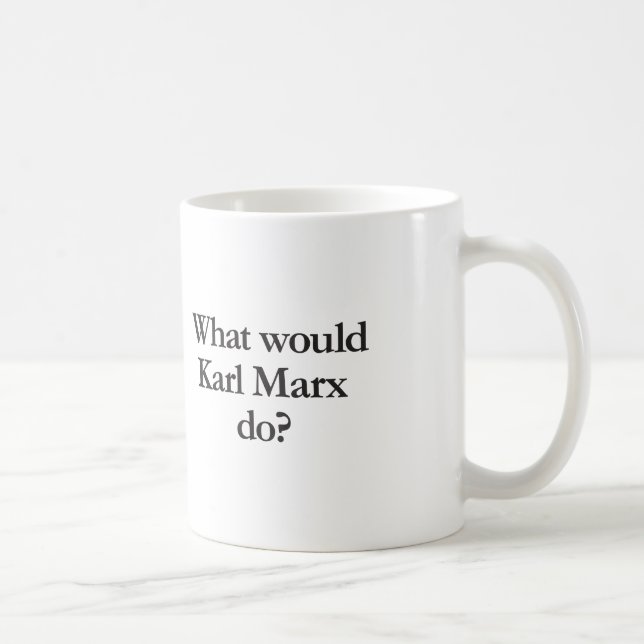Vad skulle karl marx göra? kaffemugg (Höger)