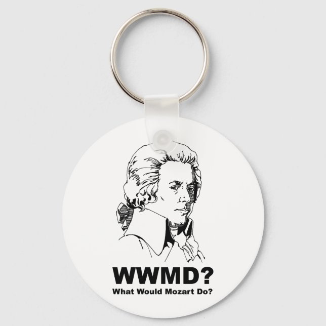 Vad skulle Mozart göra? Nyckelring (Framsida)