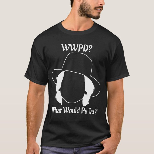 Vad skulle Pappa göra? (Vit bild) T Shirt (Framsida)