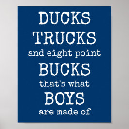 Vad små pojkar är gjorda av Affischutskriftsuppsät Poster