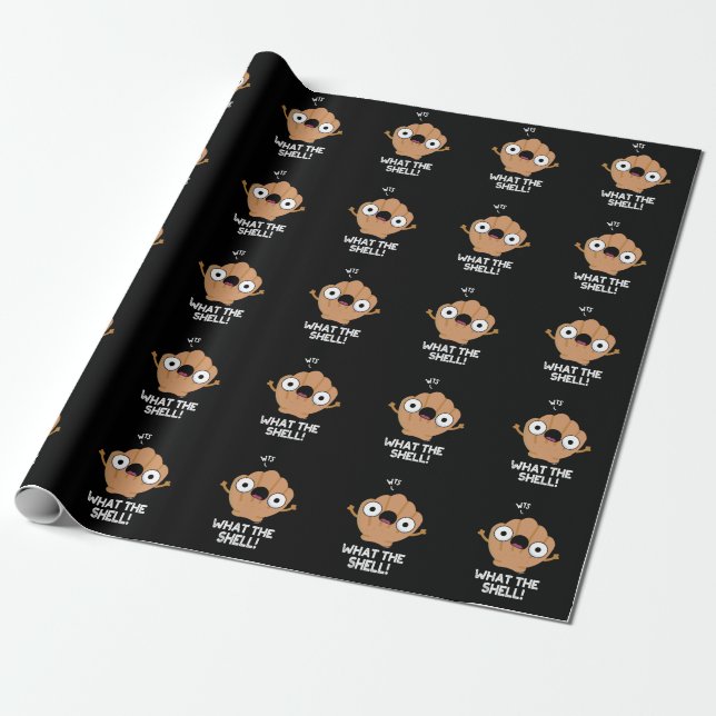 Vad Snäckan Funny Sea Snäcka Pun Mörk BG Presentpapper (Utrullad)