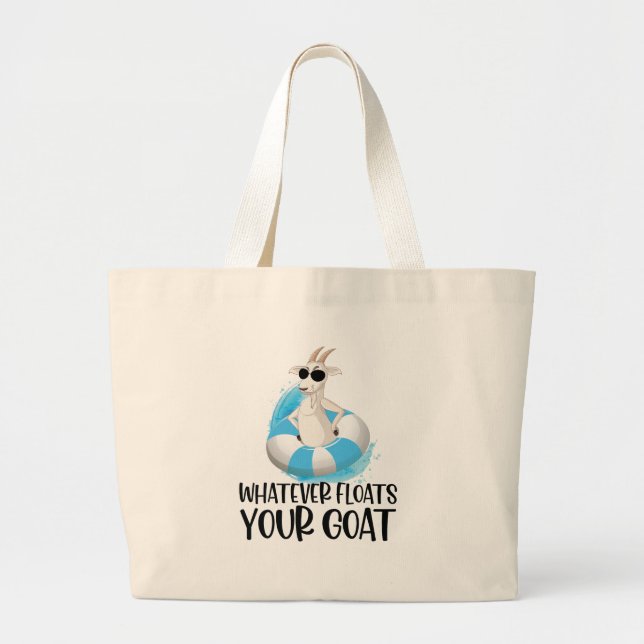 Vad som än flyter din get Rolig Totebag – Söt  Jumbo Tygkasse (Framsidan)