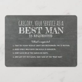 VAD SOM FÖRVÄNTAS - Lustigt best Man Frieri Inbjudningar