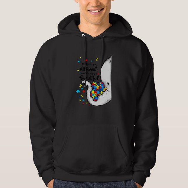Vad som gör dig annorlunda Autism Barn Medvetenhet Hoodie (Framsida)