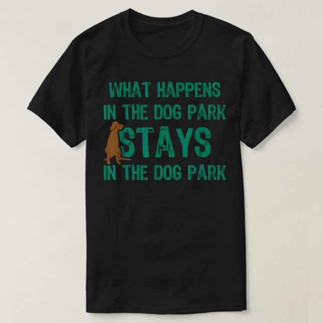 Vad som händer i Hund-parken i Hund T Shirt (Design framsida)