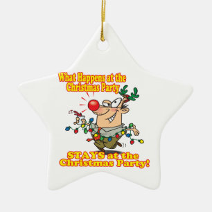 vad som händer i jultomas party stannar julgransprydnad keramik