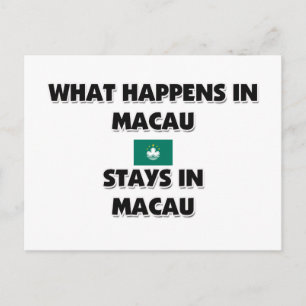 Vad som händer i MACAU står där Vykort