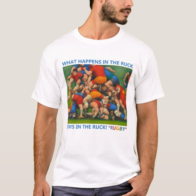 Vad som händer i ruck - Rugby T-Shirt (Framsida)