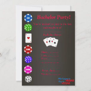 VAD SOM HÄNDER I VEGAS BLK BACHELOR PARTY INBJUDAN