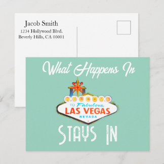 Vad som händer i Vegas stannar i Las Vegas-natt Vykort