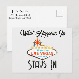 Vad som händer i Vegas stannar i Las Vegas natt Vykort