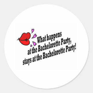 Vad som händer på Bachelorette-partiet... Runt Klistermärke