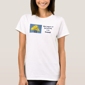 Vad som händer på Spring Break är på Facebook TEES T-shirt