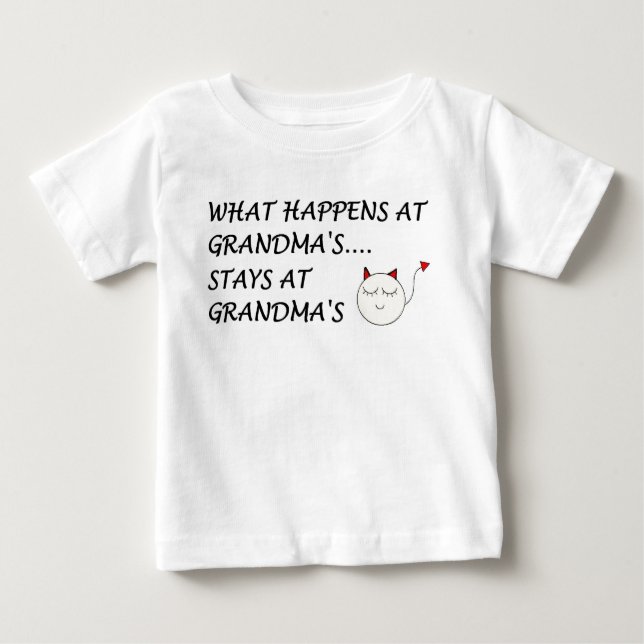 VAD SOM HÄNDER VID GRANDMAS...STAYS VID GRANDMAS! T SHIRT (Framsida)