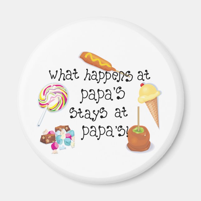 Vad som händer vid Pappa's STAYS vid Pappa;s& Magnet (Framsidan)