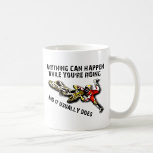 Vad Som Helst Kan Hända Dirt Bike Motocross Rolig Kaffemugg