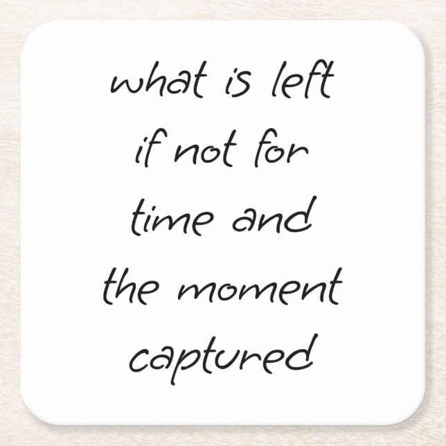 Vad som Lämnats Pappert Underlägg Papper Kvadrat (Framsidan)